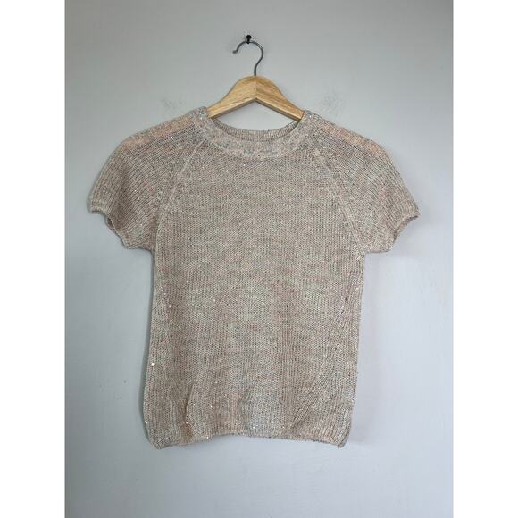 NEW ATM Space Dyed Cotton Linen Blend Crew Neckline Raglan Top Brown Size: XS - Picture 2 of 7